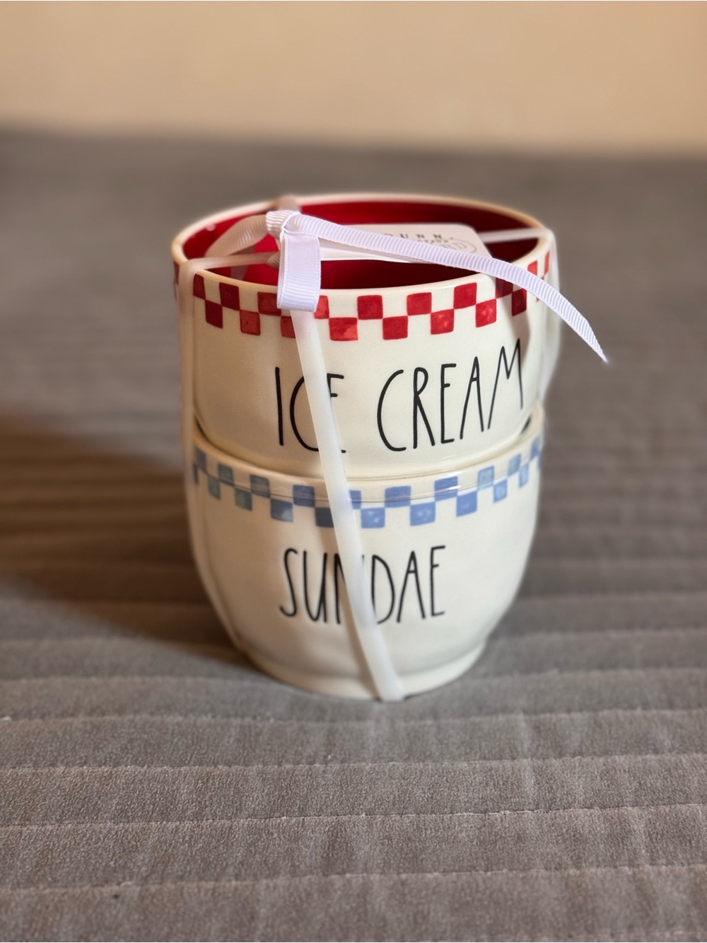 Rae Dunn Ice Cream Sundae Ceramic Bowls